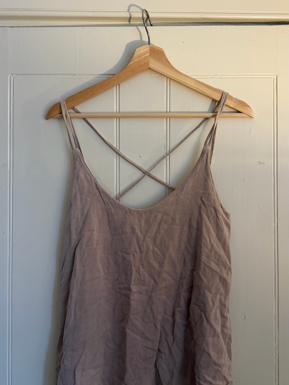 Thread & Supply Taupe Crisscross Back Camisole